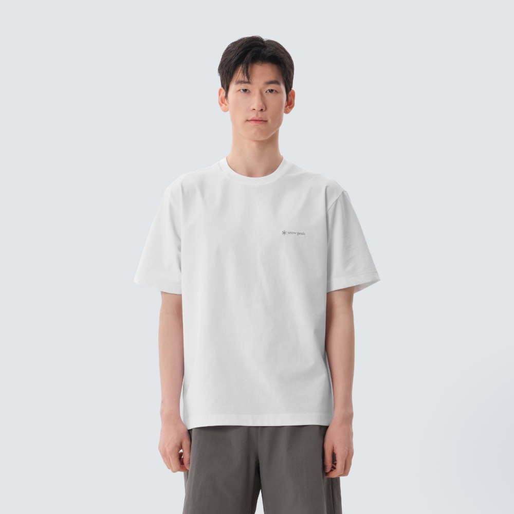 클래식 우븐 반팔 티셔츠 White