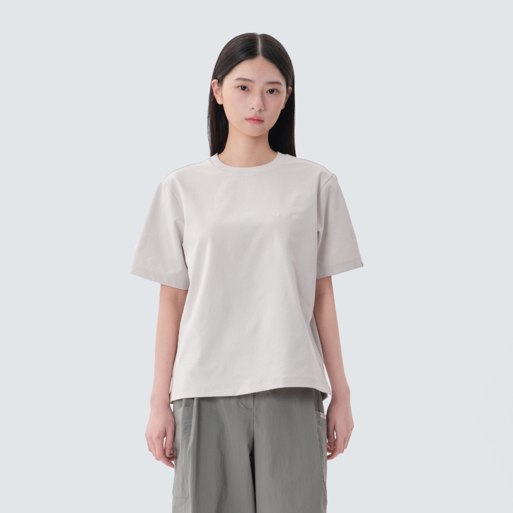 클래식 우븐 여성 반팔 티셔츠 Light Beige