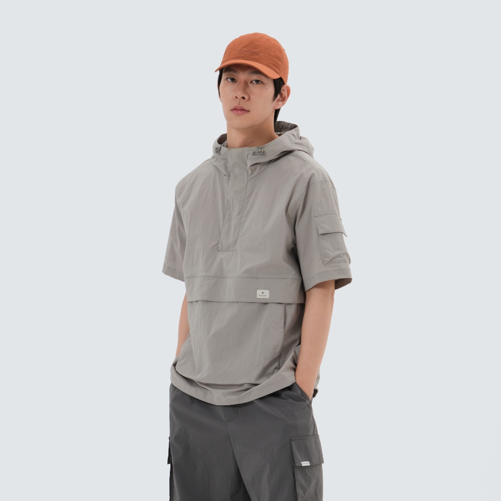 루트 후드 반팔 아노락 Fog Gray
