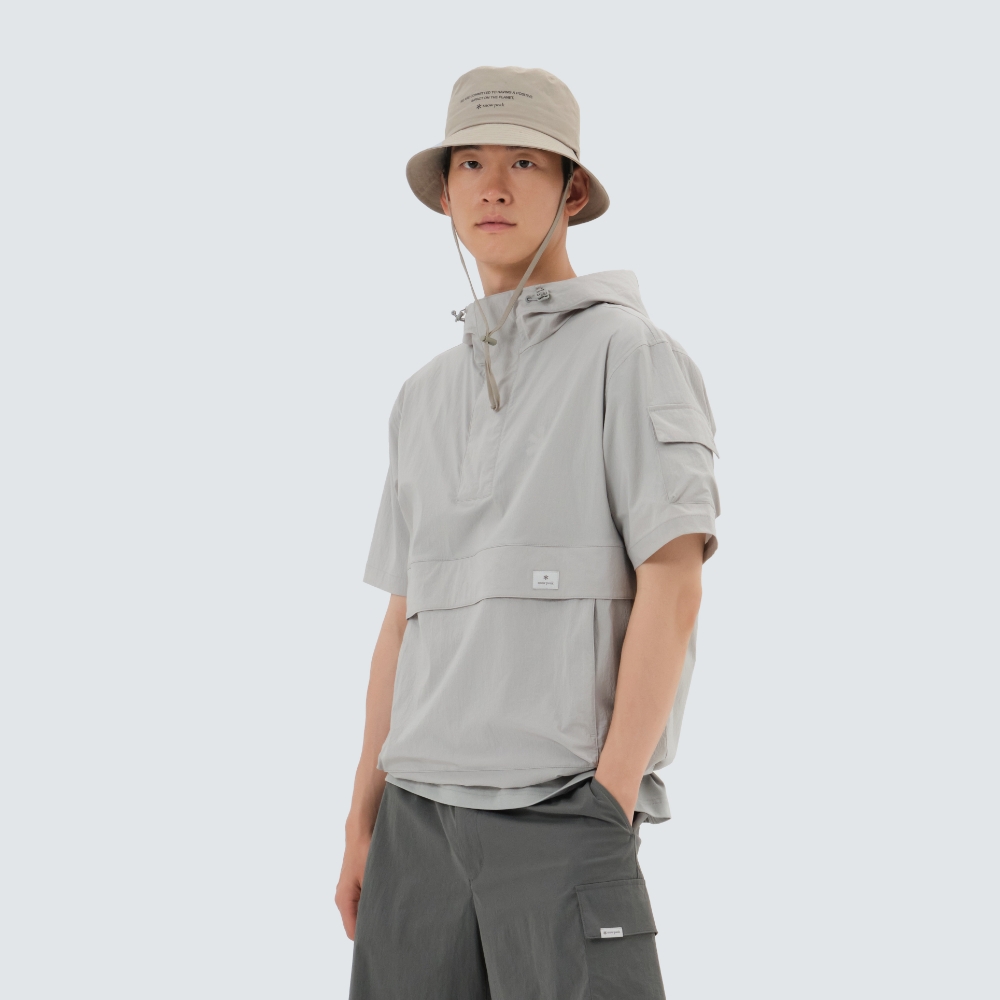 루트 후드 반팔 아노락 Light Gray