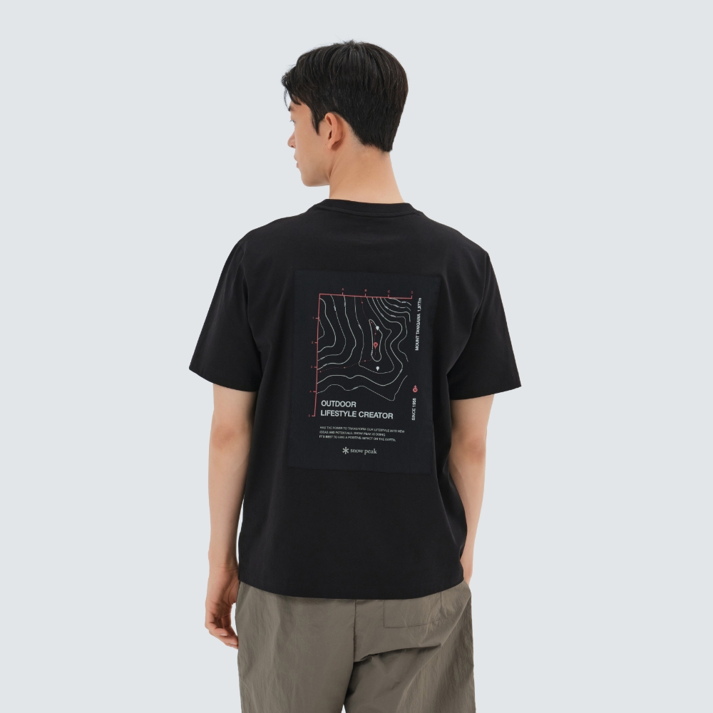 에어로쿨 다니가와산 반팔 티셔츠 Black