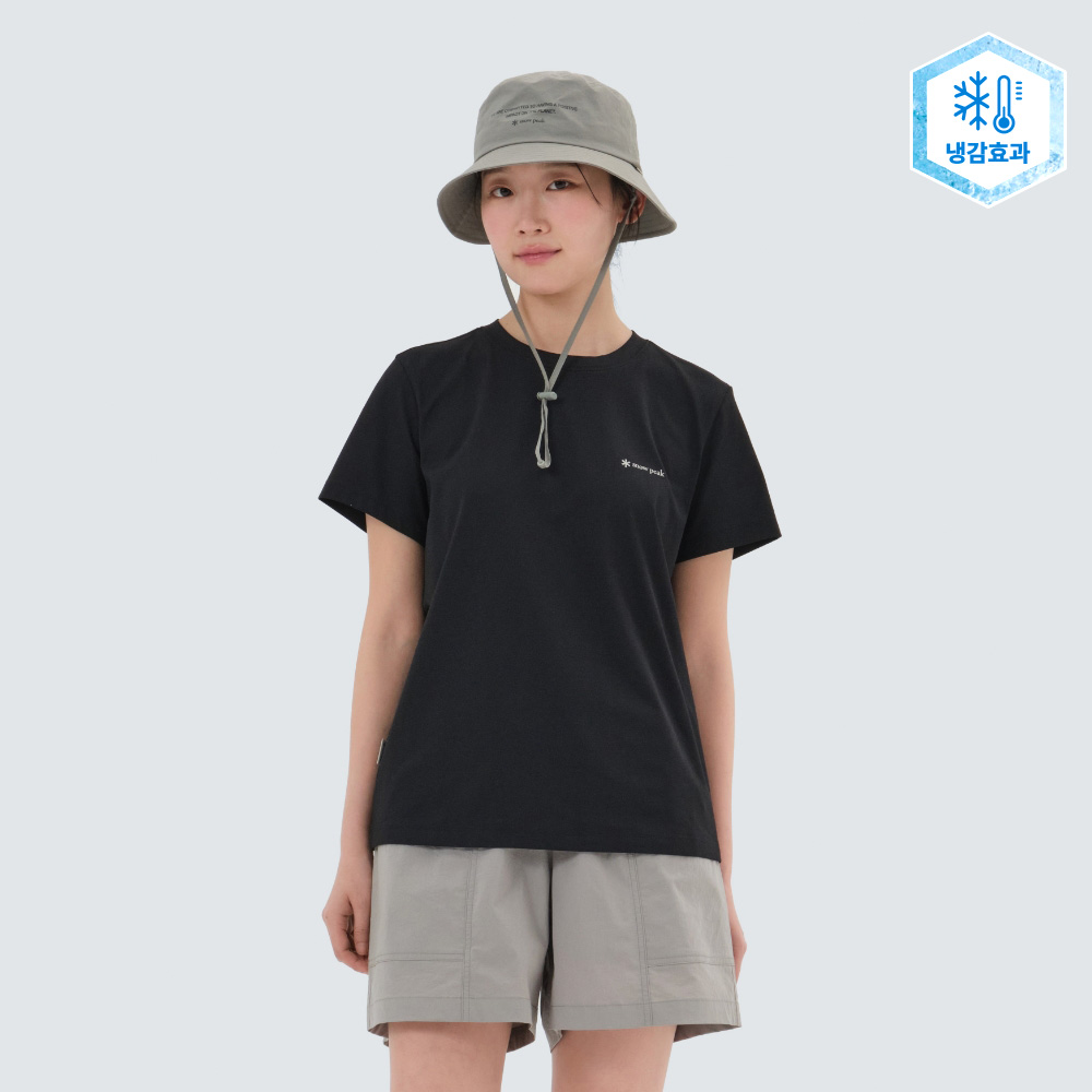 퀵드라이 여성 베이직 반팔 티셔츠 Black