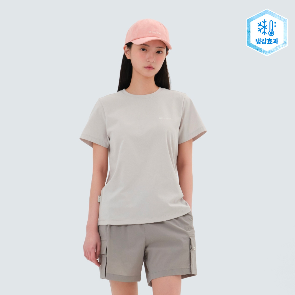 퀵드라이 여성 베이직 반팔 티셔츠 Light Beige