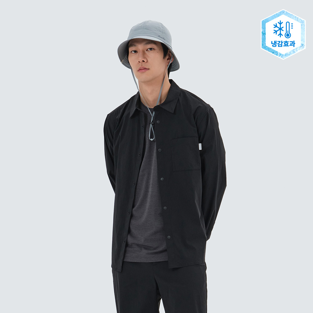 냉감 루트 긴팔 셔츠 Black