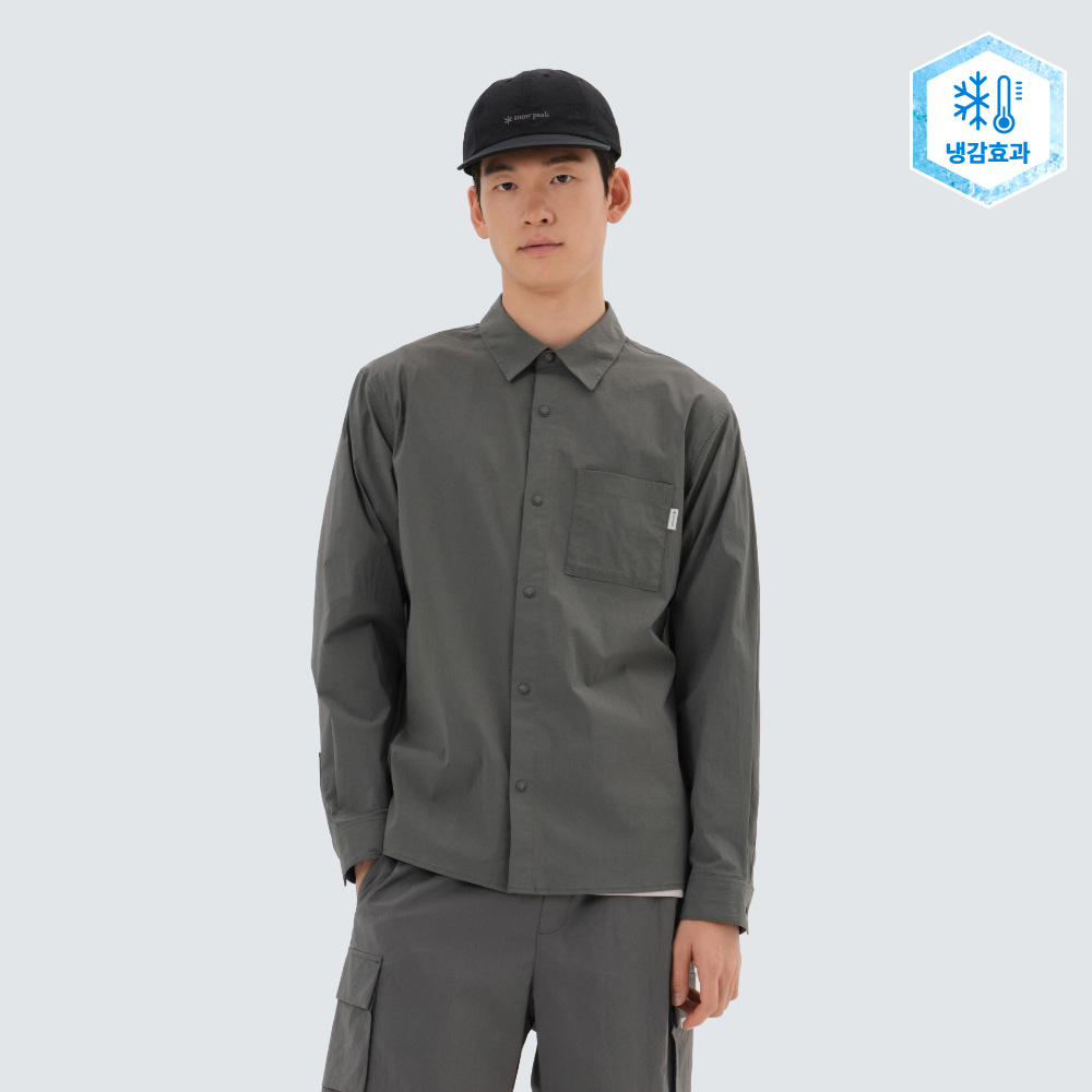 냉감 루트 긴팔 셔츠 Dark Gray