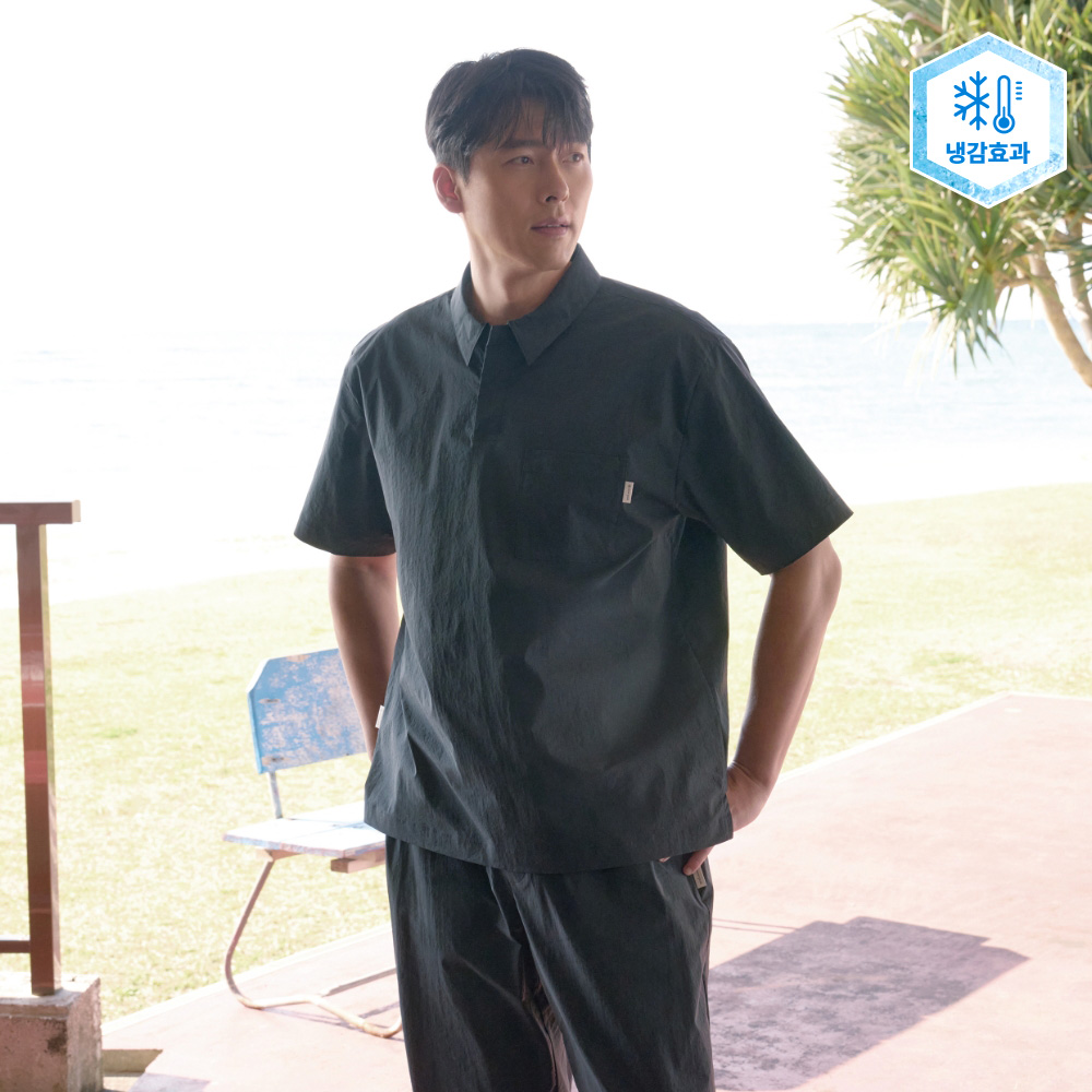 냉감 루트 포켓 반팔 폴로 티셔츠 Navy