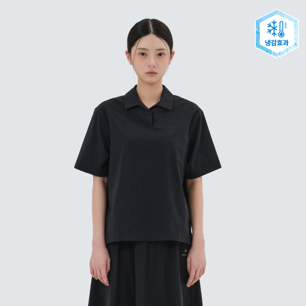냉감 루트 여성 폴로 티셔츠 Black