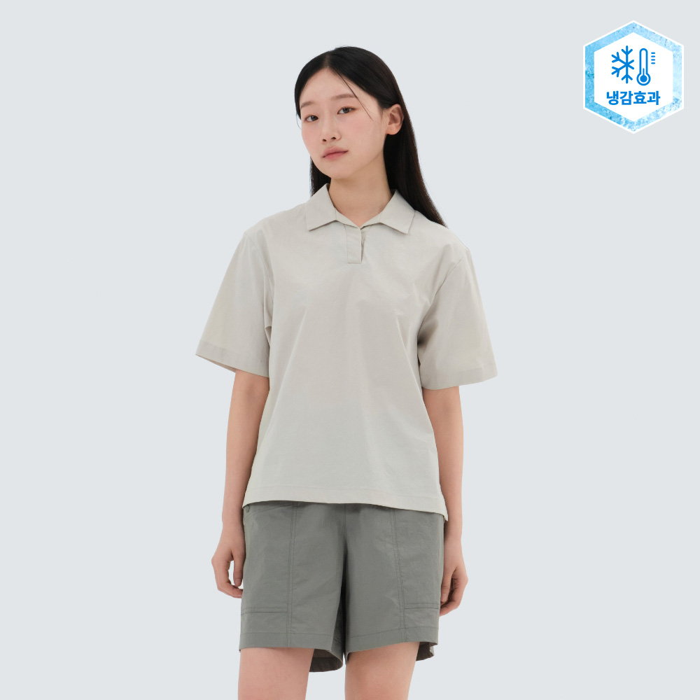 냉감 루트 여성 폴로 티셔츠 Light Beige