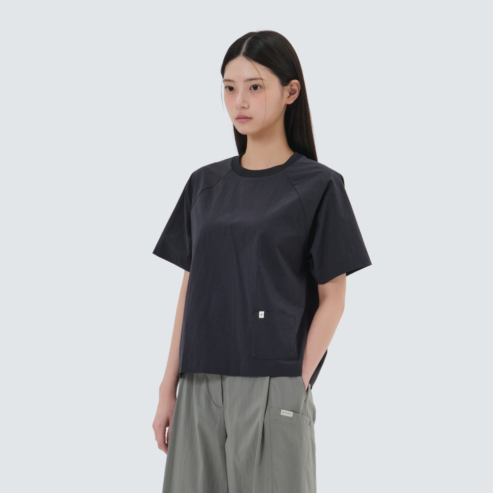 루트 여성 포켓 반팔 티셔츠 Navy