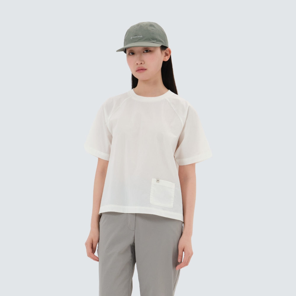 루트 여성 포켓 반팔 티셔츠 Off White