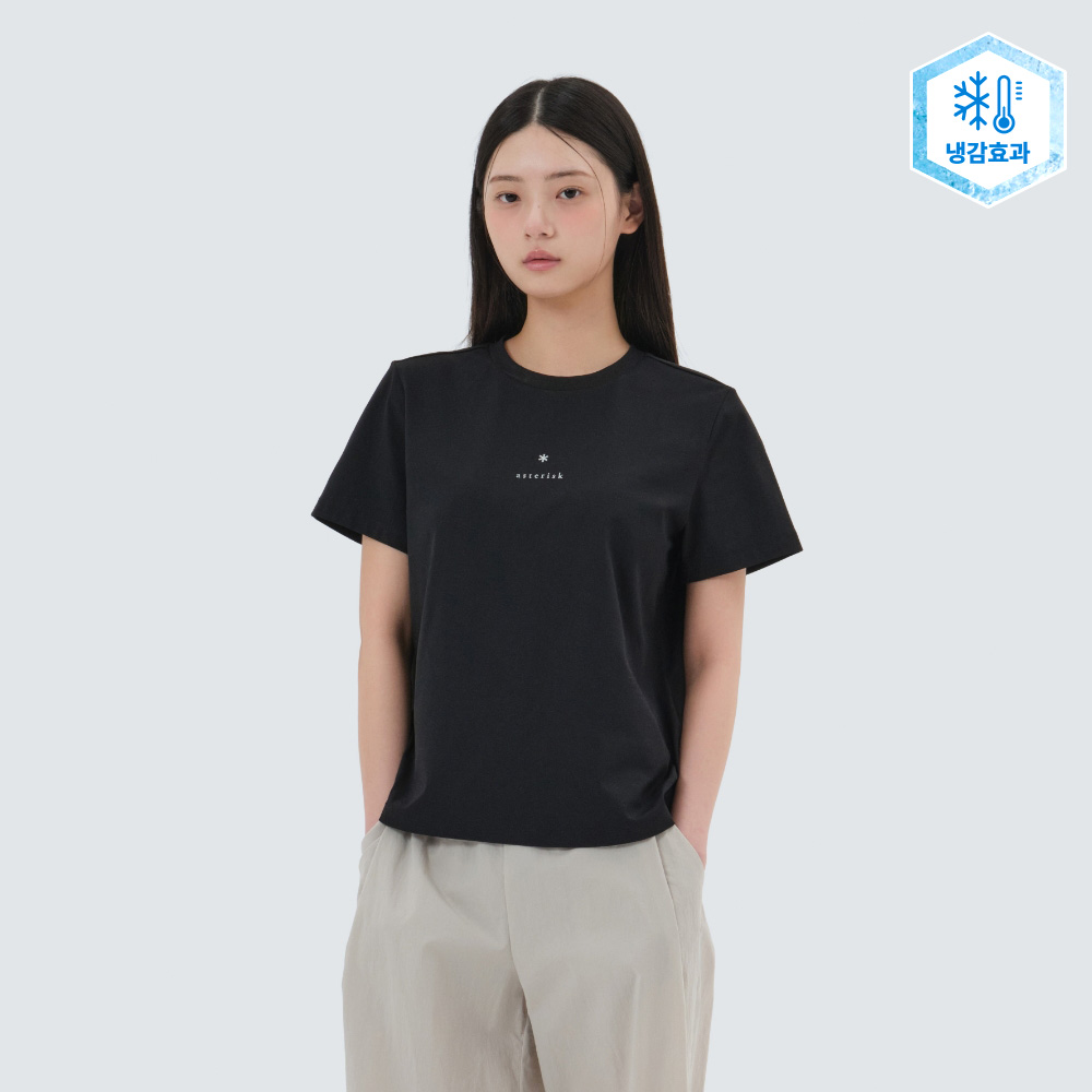 퀵드라이 여성 아스타리스크 반팔 티셔츠 Black