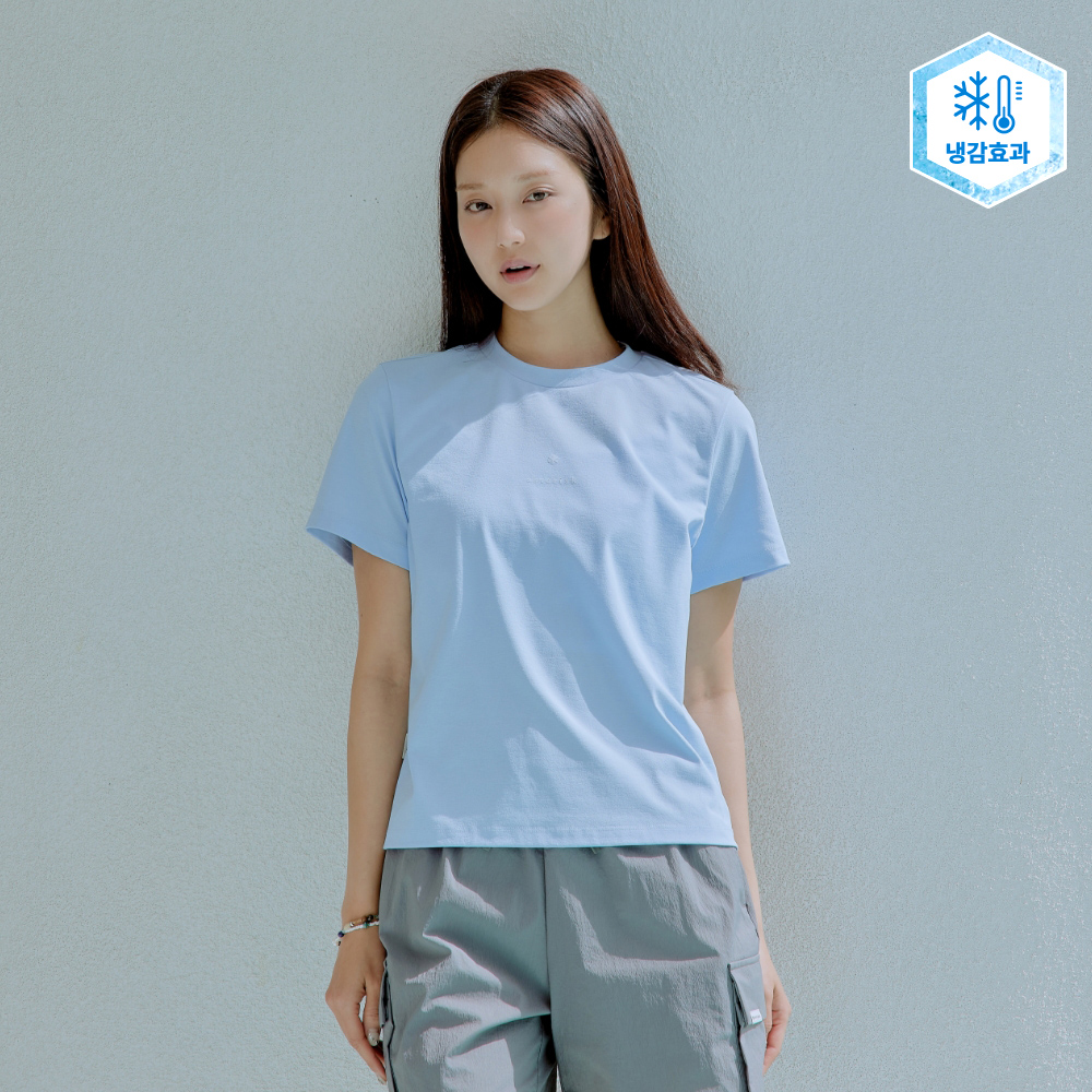 퀵드라이 여성 아스타리스크 반팔 티셔츠 Pastel Blue