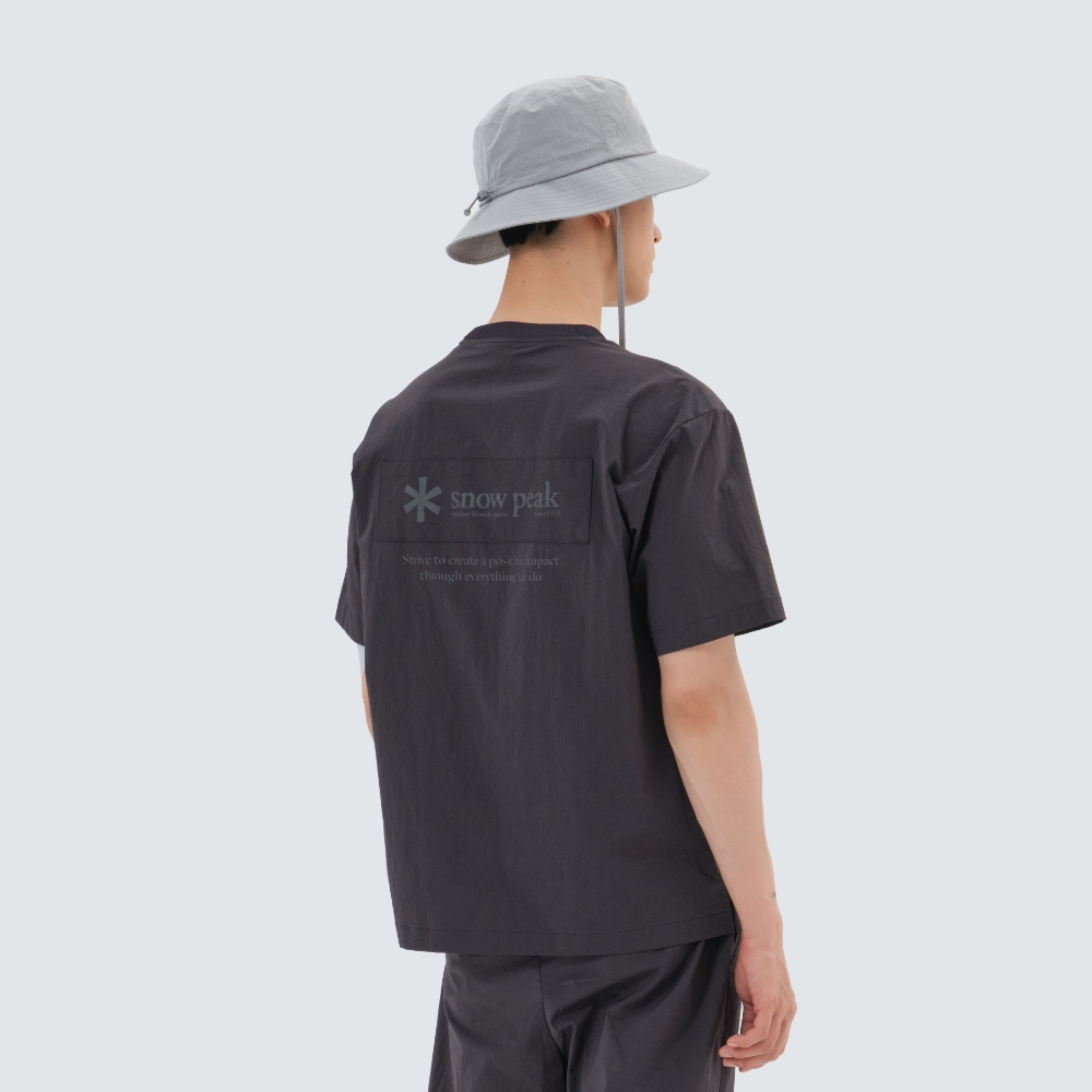 루트 우븐 패치 반팔 티셔츠 Charcoal