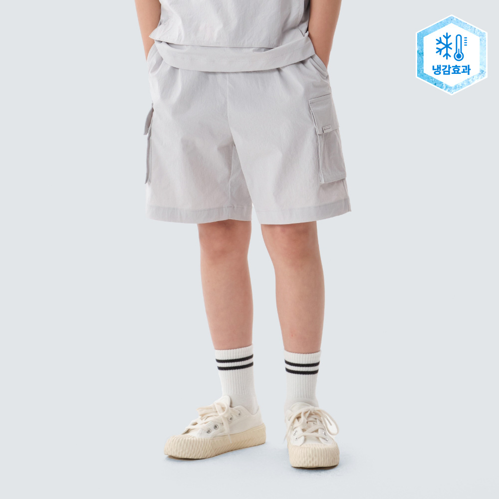 키즈 냉감 루트 카고 반바지 Ice Gray