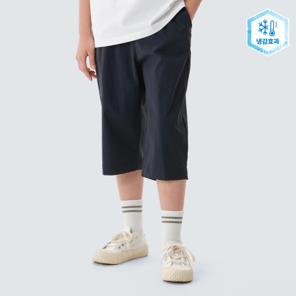 키즈 냉감 루트 7부 팬츠 Navy