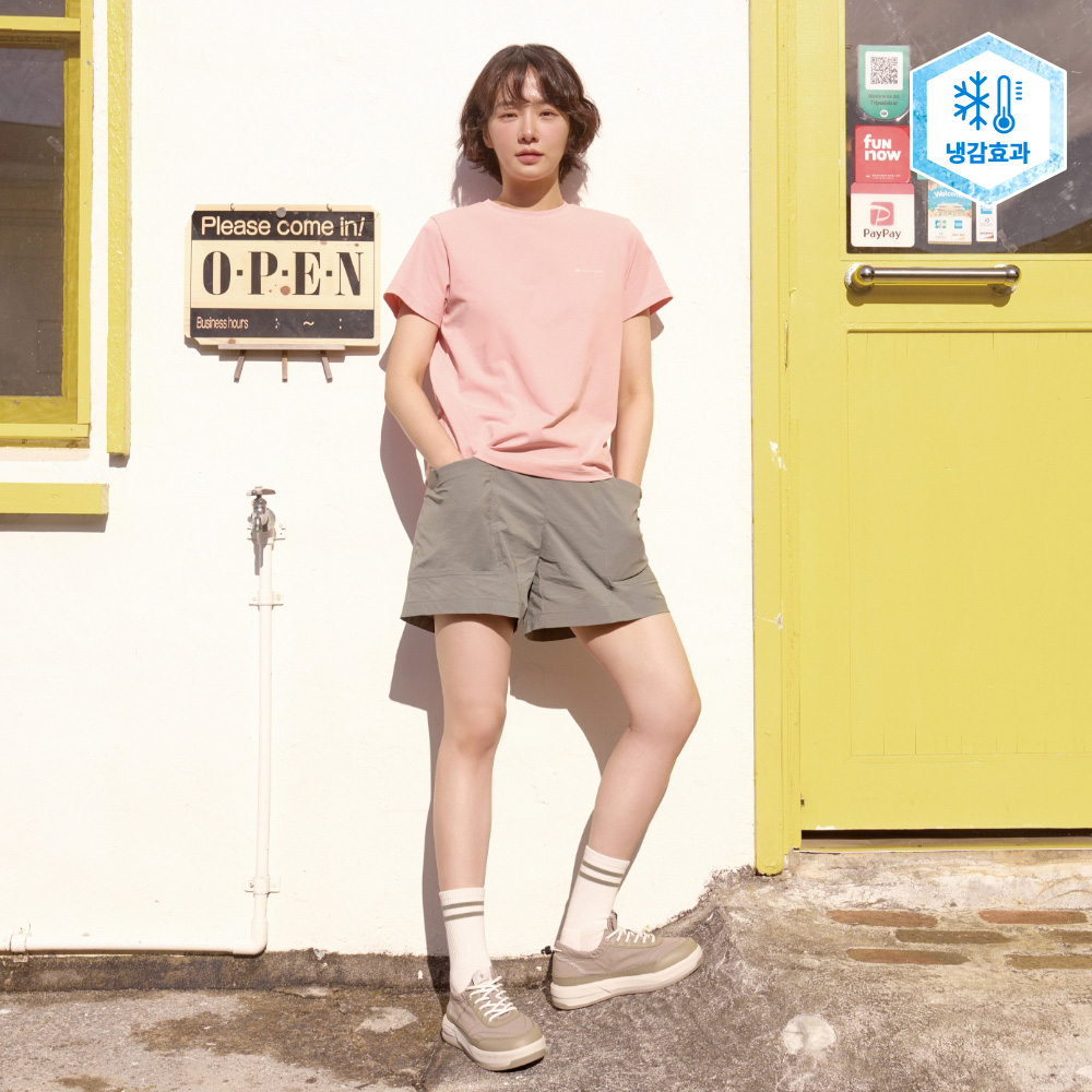 냉감 루트 여성 유틸리티 반바지 Light Khaki