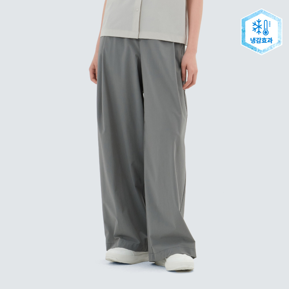 에어닷 여성 와이드 팬츠 Dark Gray