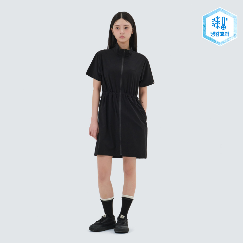 에어닷 미디 원피스 Black