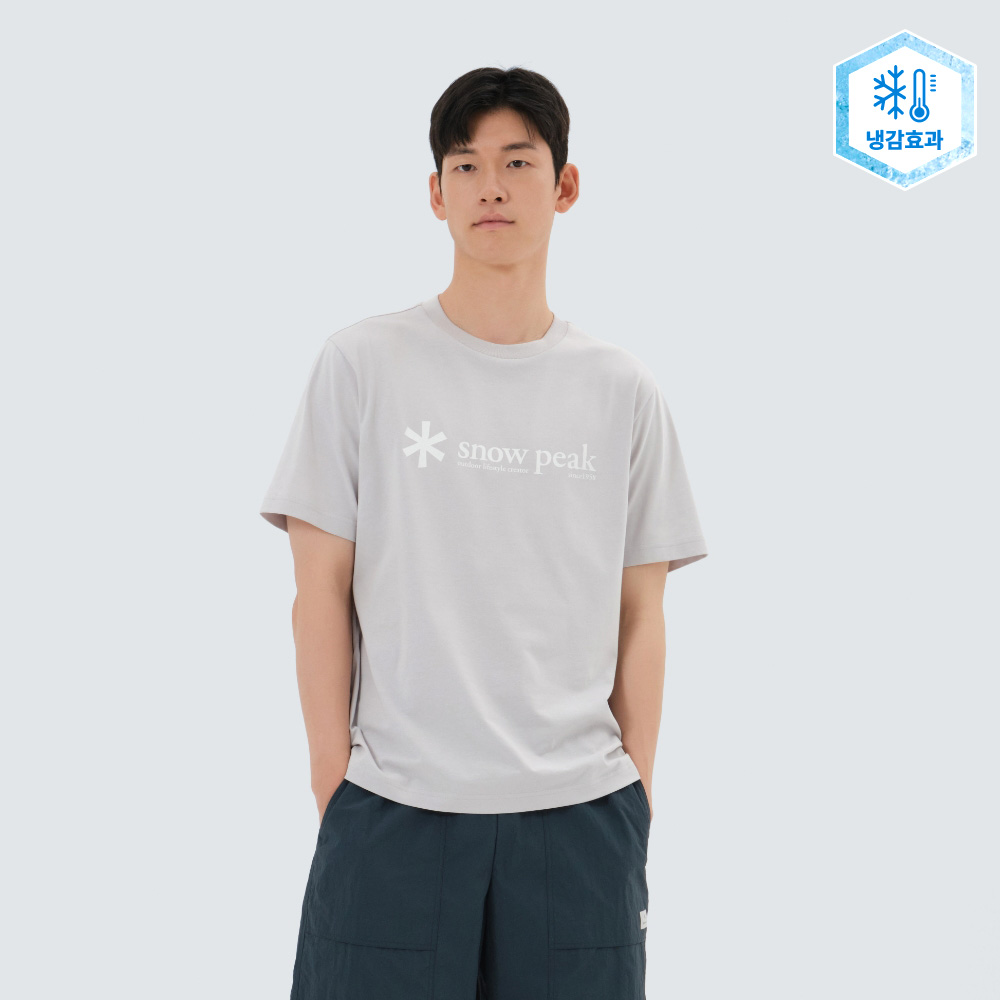아스킨 빅로고 반팔 티셔츠 Ice Gray