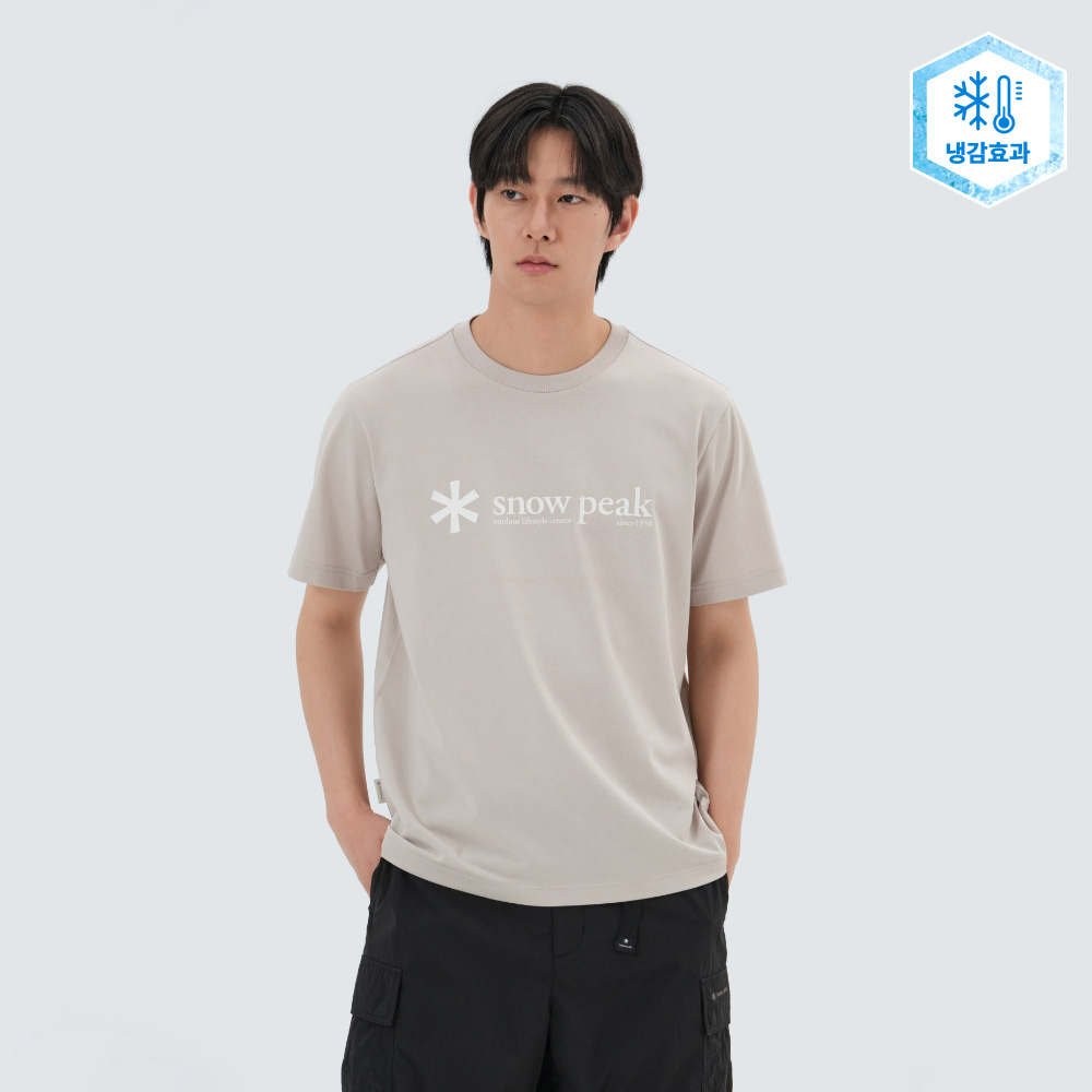 아스킨 빅로고 반팔 티셔츠 Sand Beige