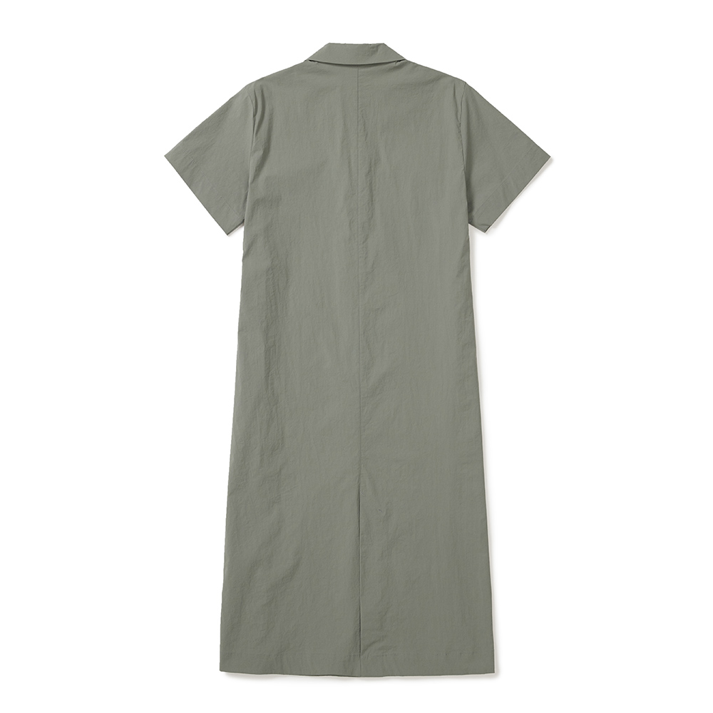 냉감 루트 카라 원피스 Light Khaki