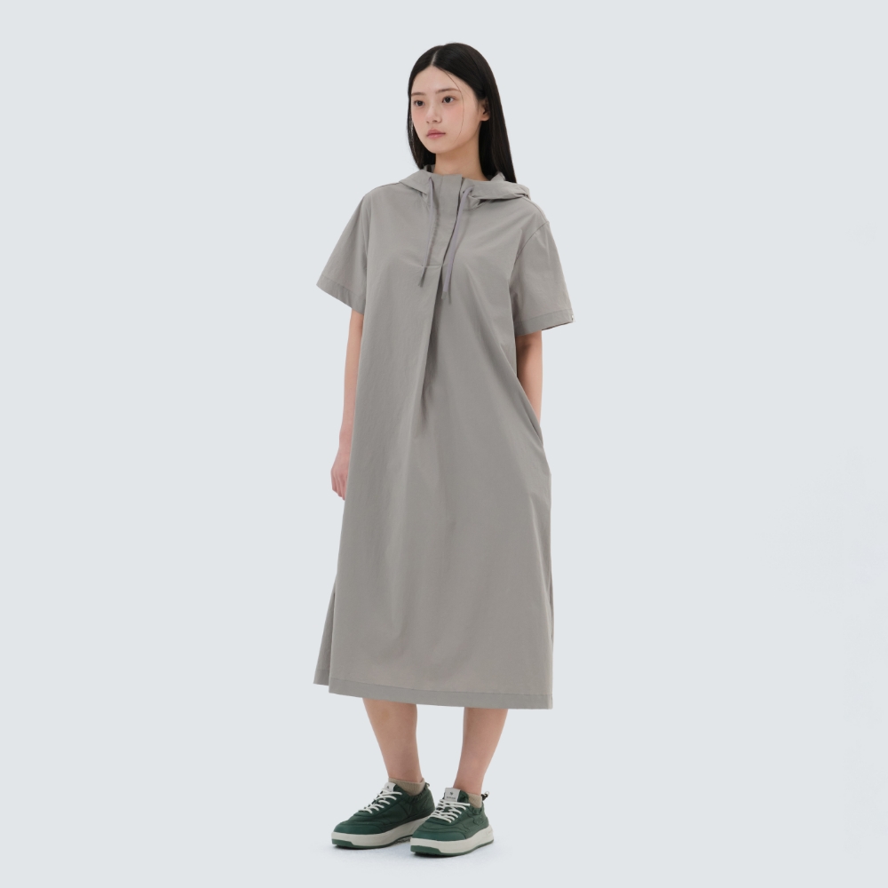 냉감 루트 후드 원피스 Fog Gray