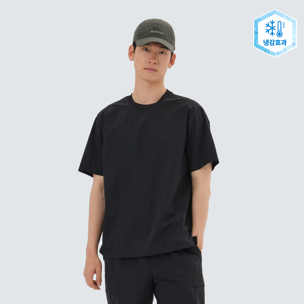 냉감 씬테크 베이직 반팔 티셔츠 Black