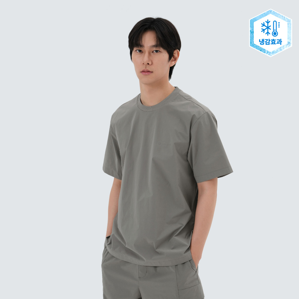 냉감 씬테크 베이직 반팔 티셔츠 Light Khaki