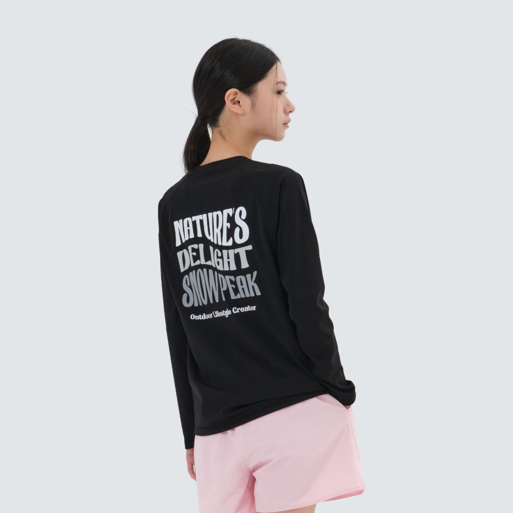 워터 여성 루즈핏 래쉬가드 Black