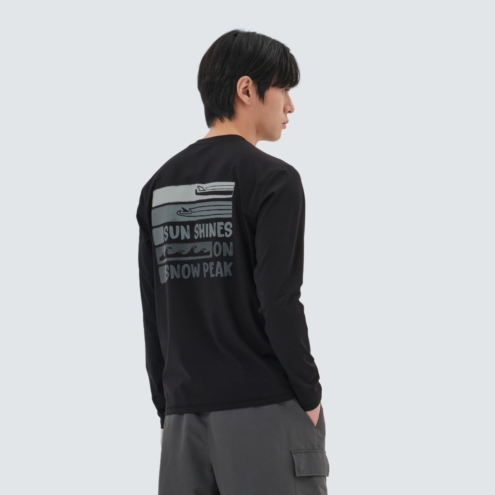 워터 그래픽 래쉬가드 Black