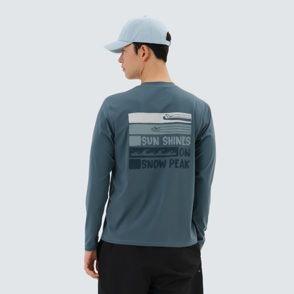 워터 그래픽 래쉬가드 Pastel Blue