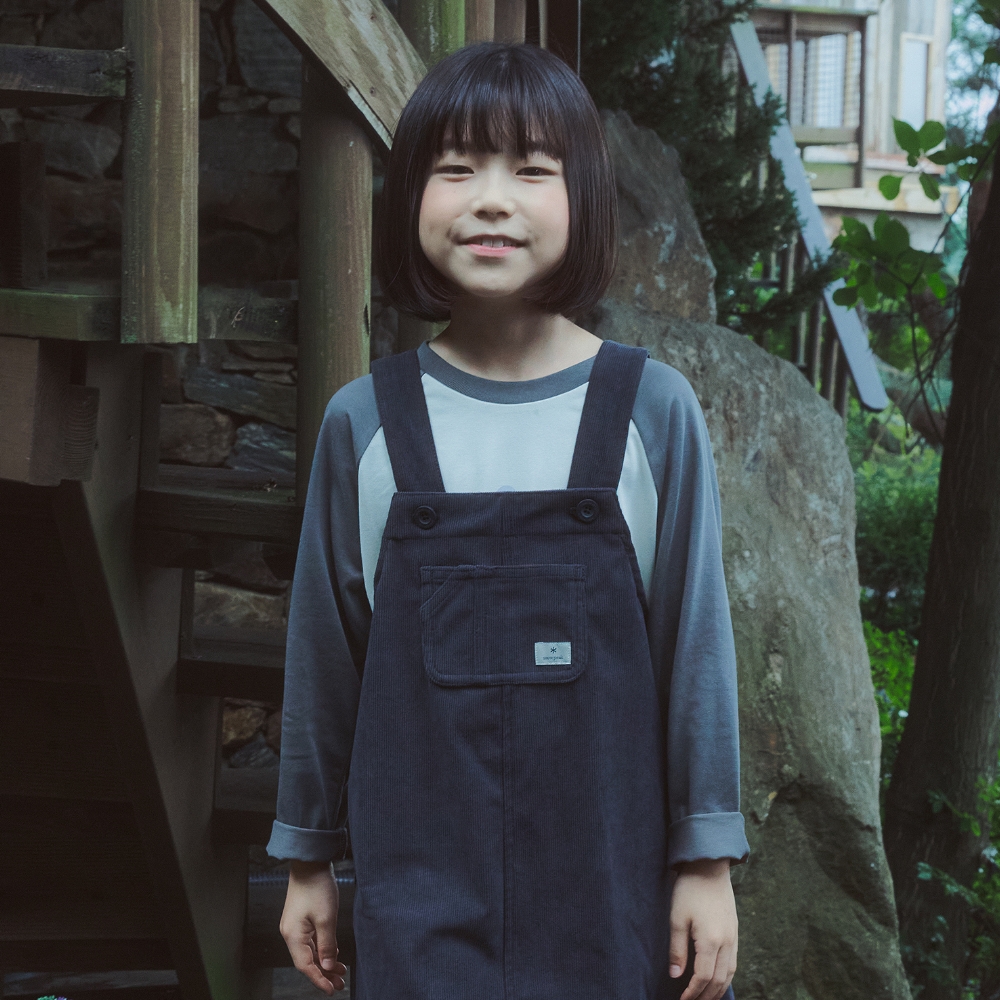 키즈 나그랑 배색 티셔츠 Dark Navy