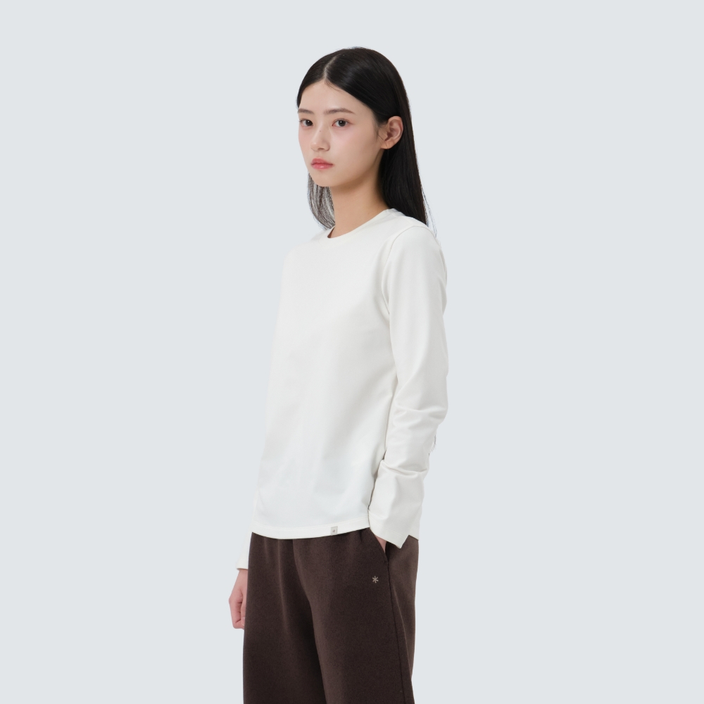 코나두 여성 긴팔 티셔츠 Cream