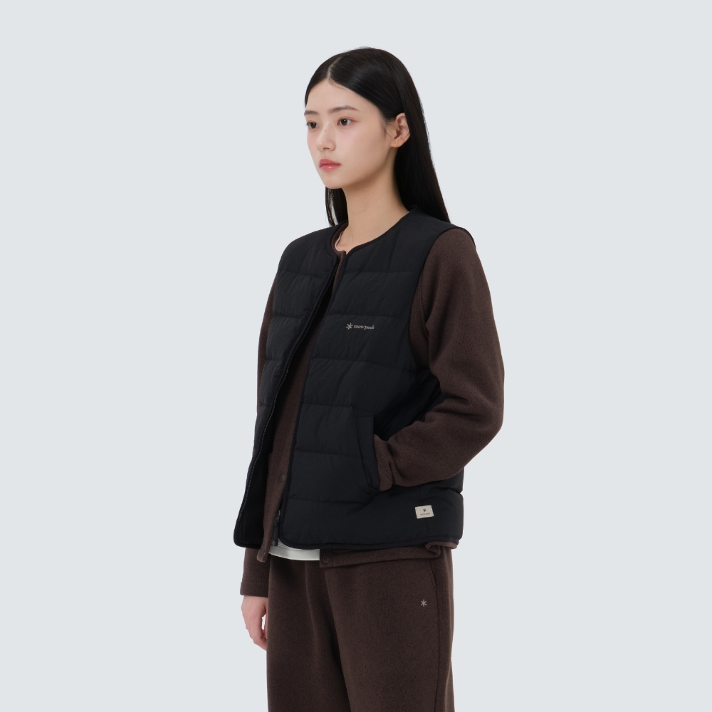 랜드 여성 경량 다운 베스트 Black