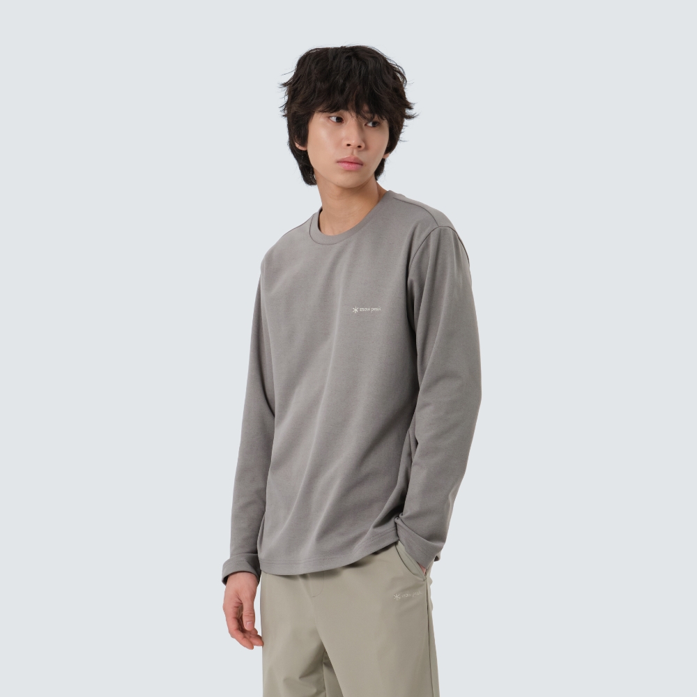 라운드넥 긴팔 티셔츠 Dark Khaki