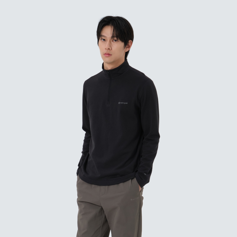 델타피크 퀵드라이 반집업 티셔츠 Dark Charcoal