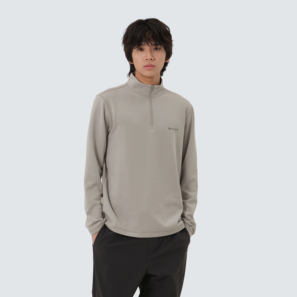 델타피크 퀵드라이 반집업 티셔츠 Fog Gray