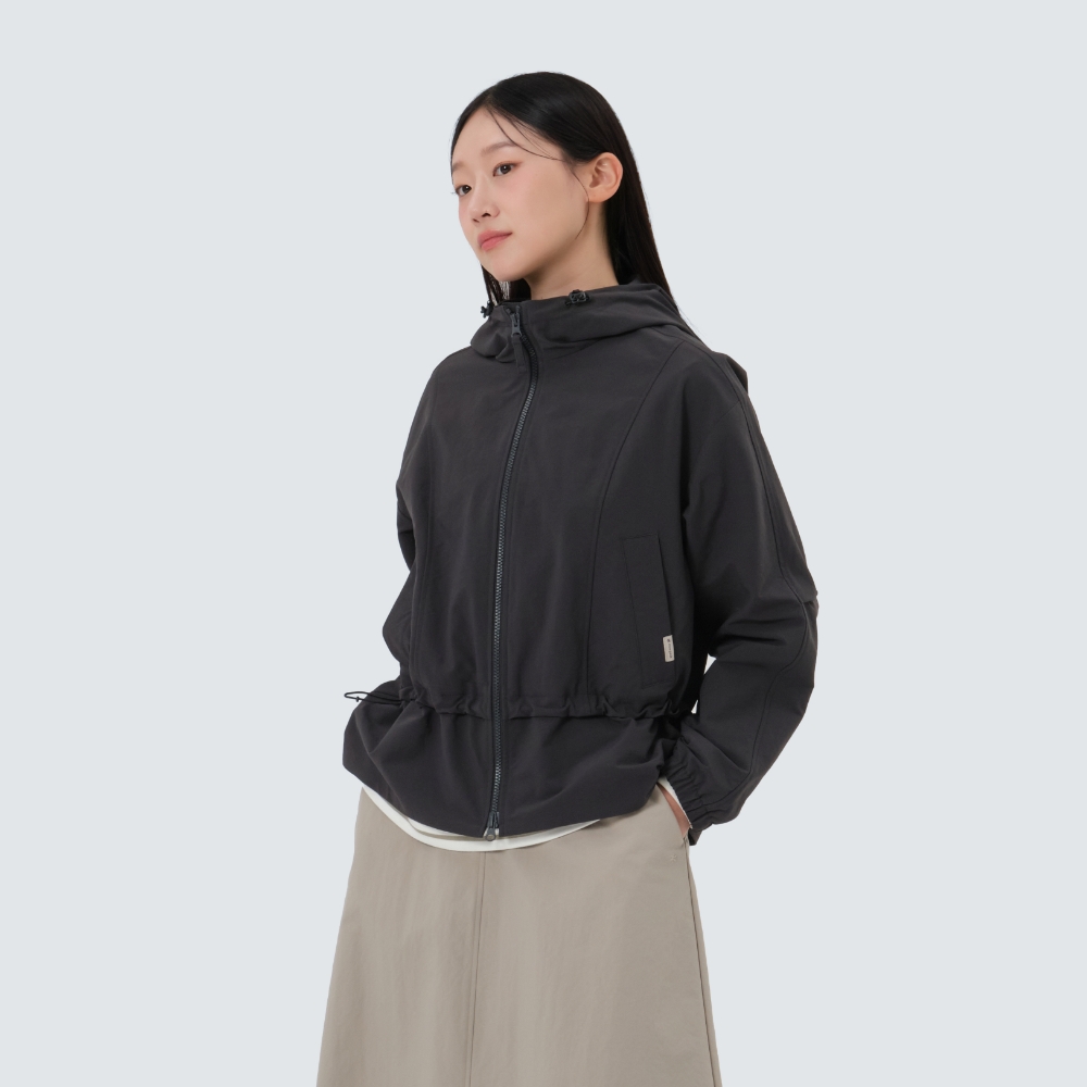 리나 여성 후드 바람막이 Dark Charcoal