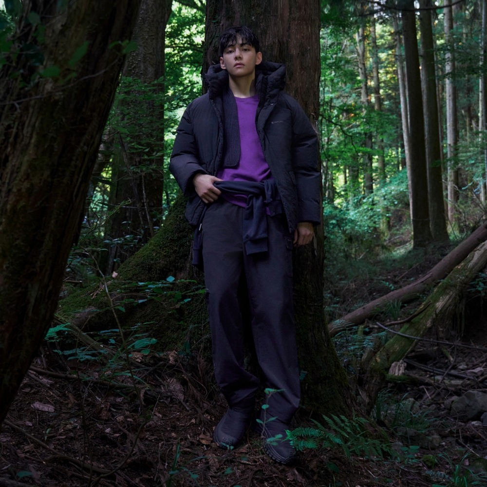 라고 약기모 카고 스트레이트 팬츠 Black