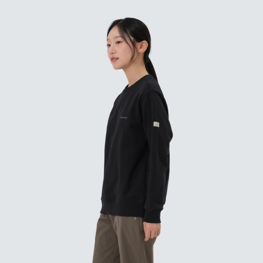 랜드 여성 맨투맨 Black