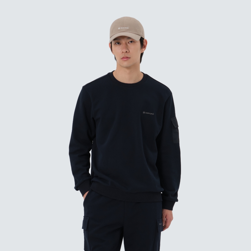 랜드 포켓 맨투맨 Dark Navy