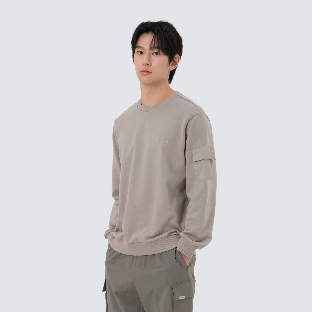 랜드 포켓 맨투맨 Fog Gray