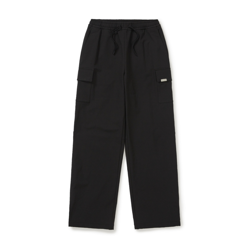 라고 약기모 여성 카고 스트링 팬츠 Black