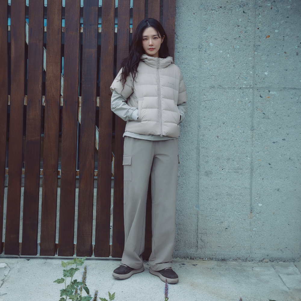 라고 약기모 여성 카고 스트링 팬츠 Fog Gray