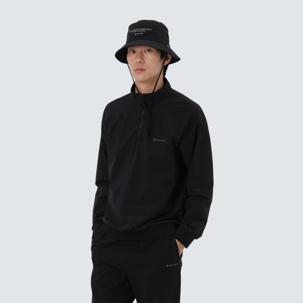 라고 반집업 맨투맨 Black