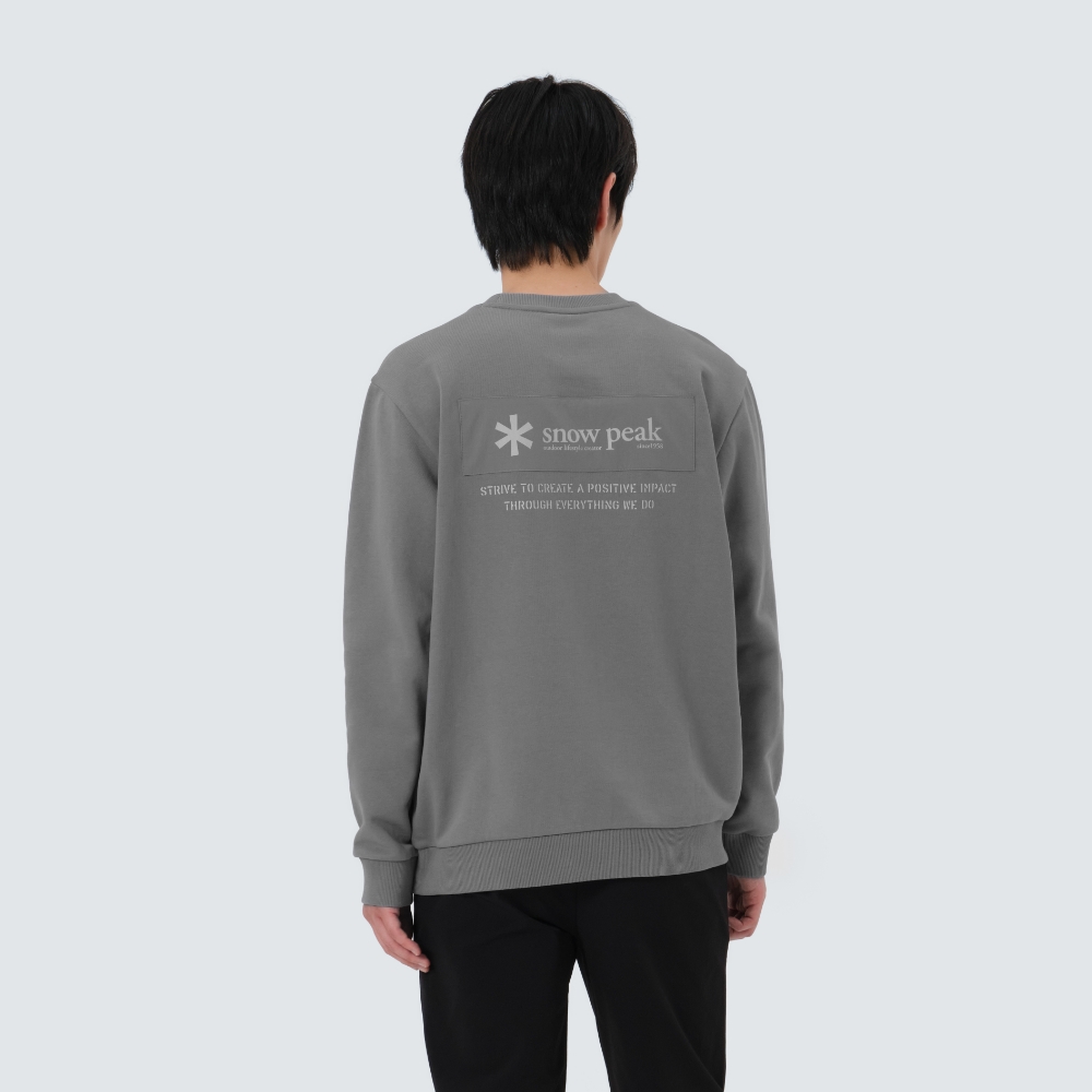 우븐 패치 맨투맨 Dark Gray