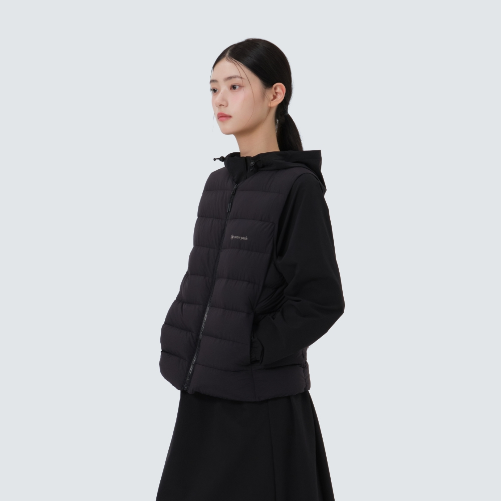 에어리 여성 라운드넥 경량 다운 베스트 Dark Charcoal