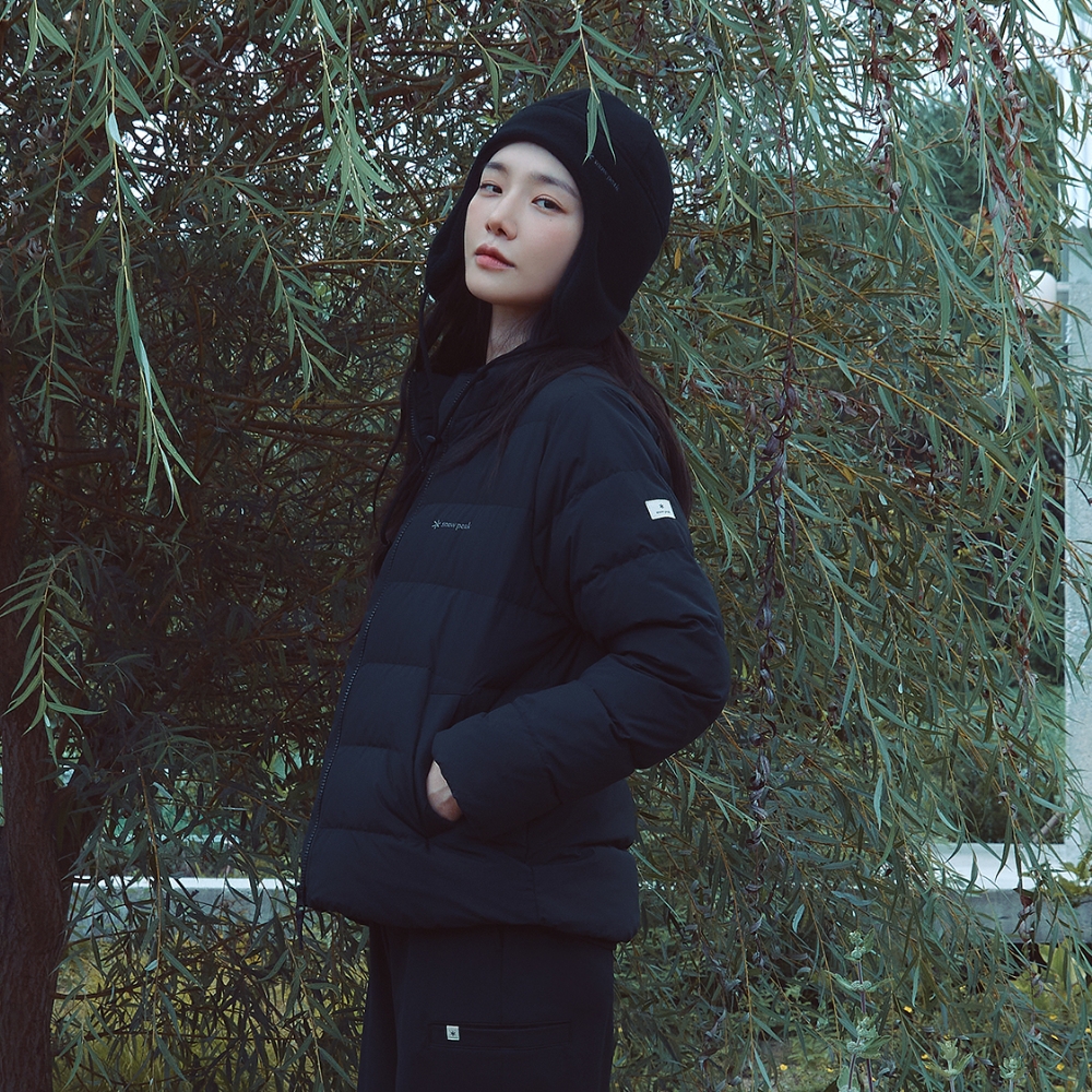 랜드에어 여성 스탠드넥 경량 다운 자켓 Black