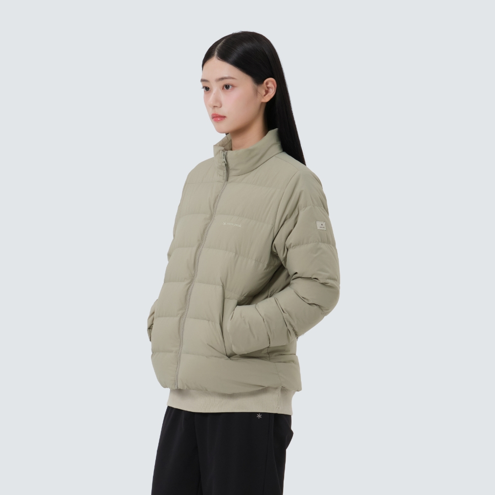 랜드에어 여성 스탠드넥 경량 다운 자켓 Teal Khaki