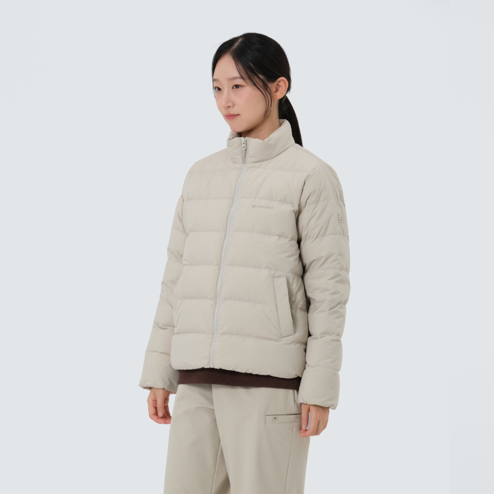랜드에어 여성 스탠드넥 경량 다운 자켓 Light Beige